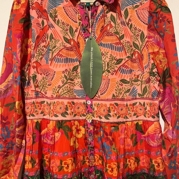 🏷️ NWT | 🦜FARM RIO Mixed Border Print Maxi Dress - Picture 4 of 10